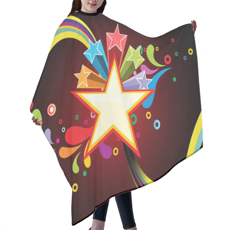 Personality  Sample Text Background Hair Cutting Cape