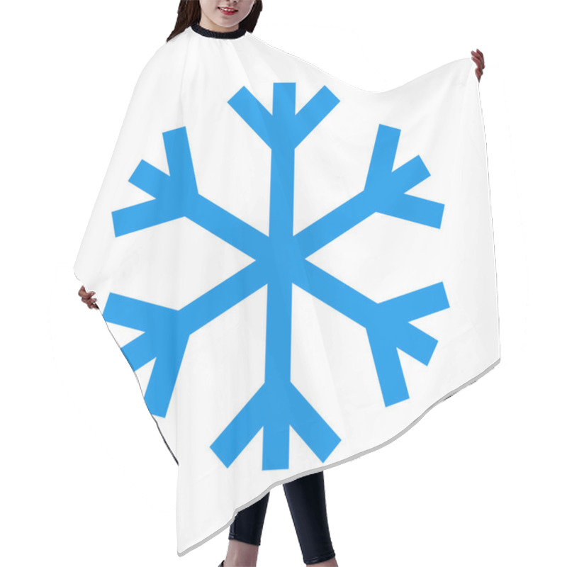 Personality  Snowflakes. Vector Icons About Winter. Hair Cutting Cape