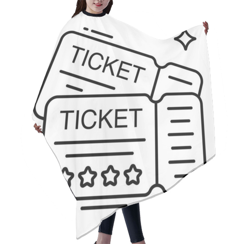 Personality  Modern Design Icon Of Tickets Hair Cutting Cape