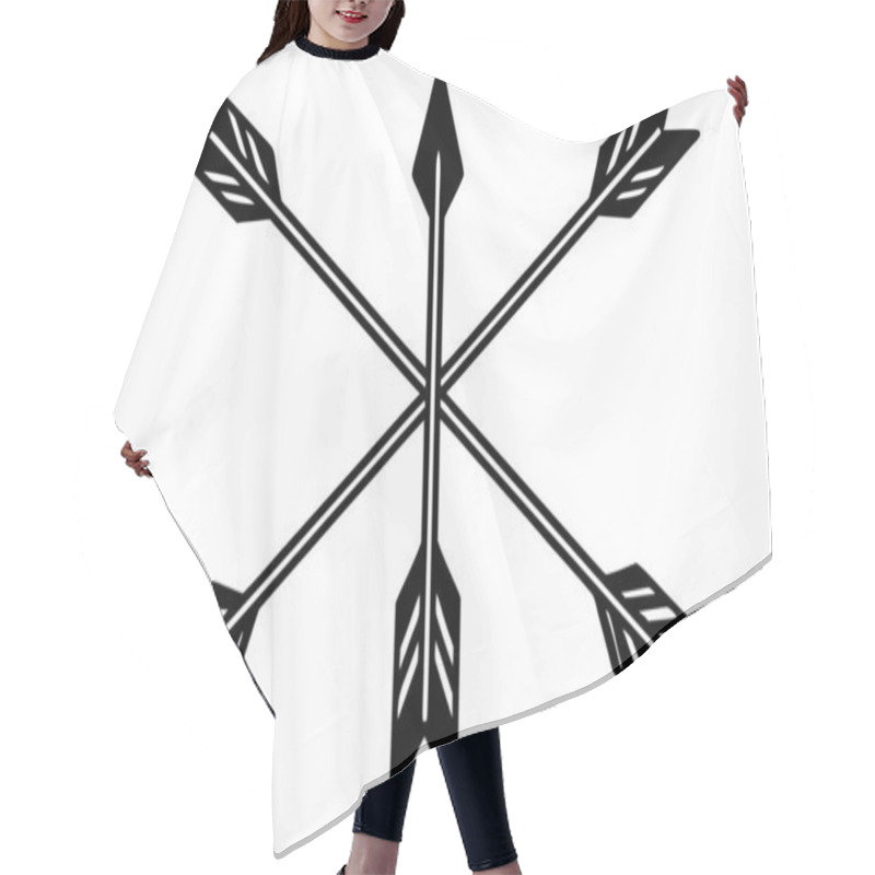 Personality  Bow And Arrows Vector Illustration  Hair Cutting Cape