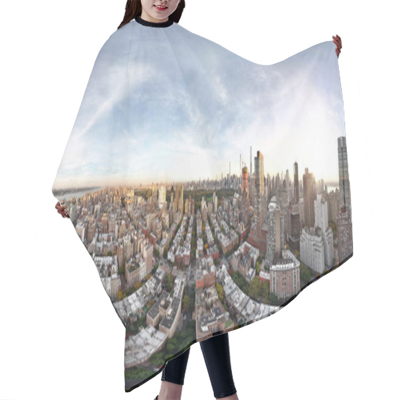 Personality  Aerial Drone 360 Panorama Manhattan New York City 2023 Hair Cutting Cape