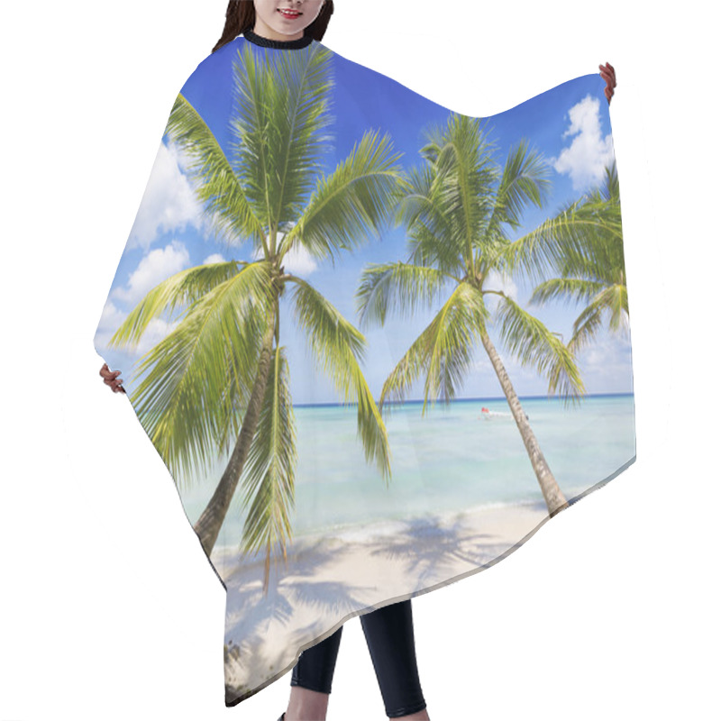 Personality  Beach On Tropical Island Hair Cutting Cape