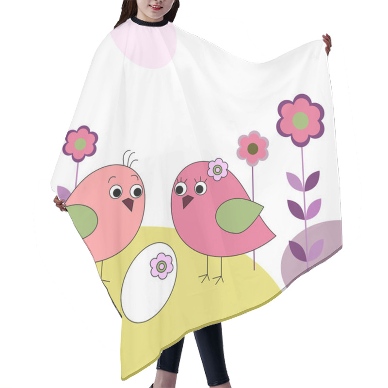 Personality  Family Of Birds And Eggs Hair Cutting Cape