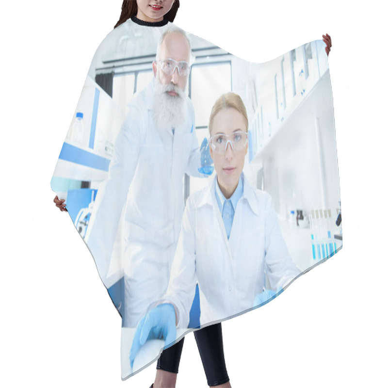 Personality  Scientists Working In Lab  Hair Cutting Cape