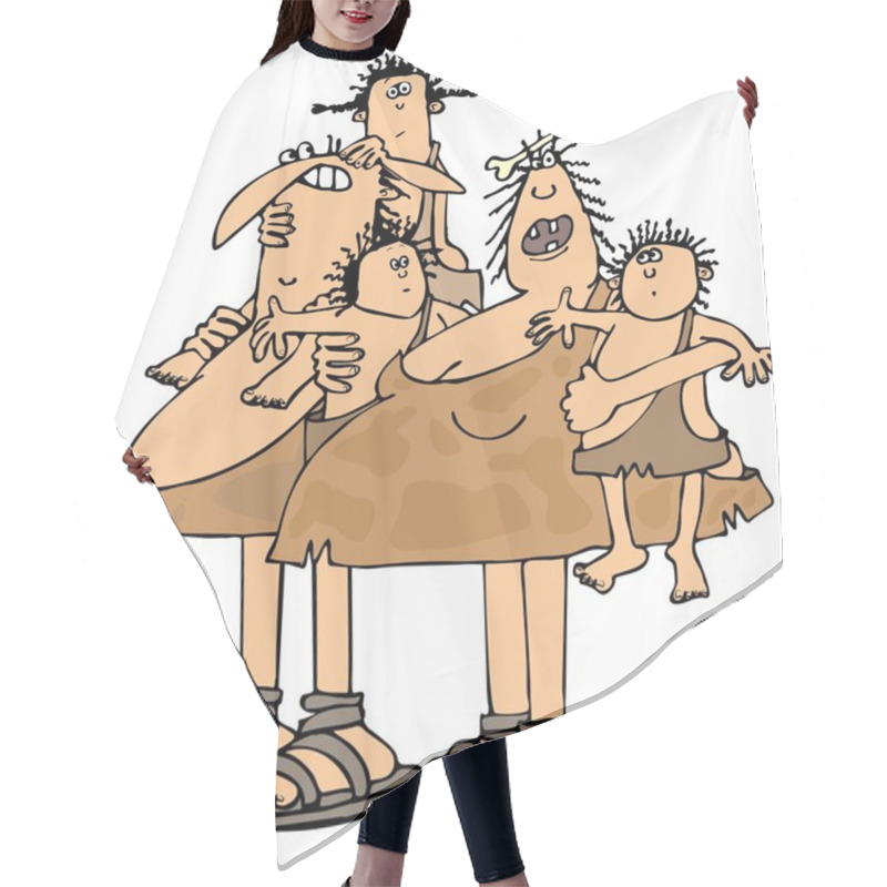 Personality  Neanderthal Family Hair Cutting Cape