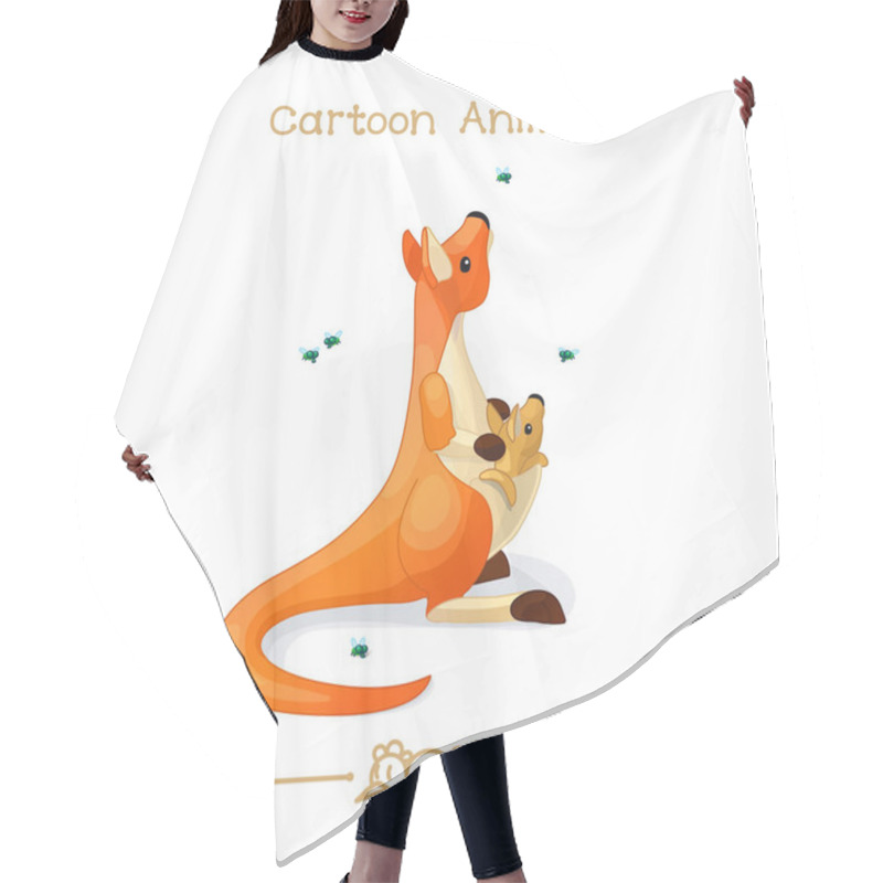 Personality   Toons Series Cartoon Animals: Red Kangaroo Hair Cutting Cape