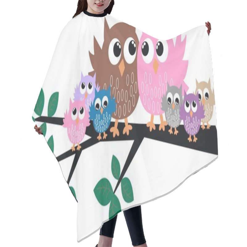 Personality  A Cute Owl Family Hair Cutting Cape