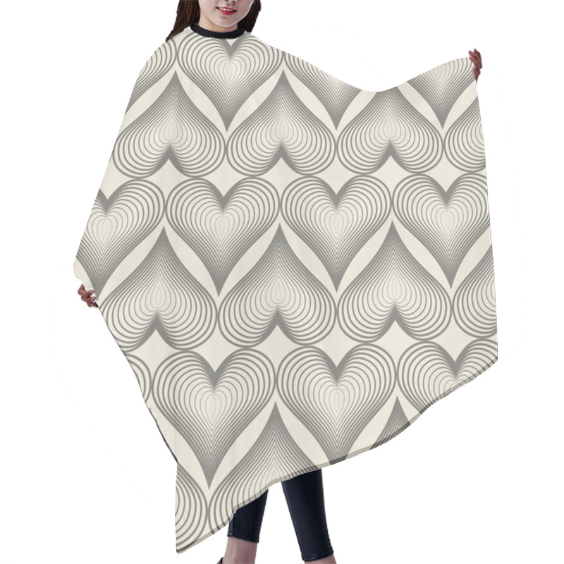 Personality  Geometric Hearts Pattern. Hair Cutting Cape