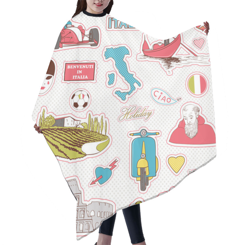 Personality  Italy Travel Icons Hair Cutting Cape