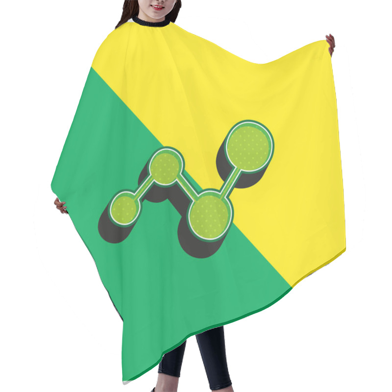 Personality  Analytics Chart Symbol Green And Yellow Modern 3d Vector Icon Logo Hair Cutting Cape