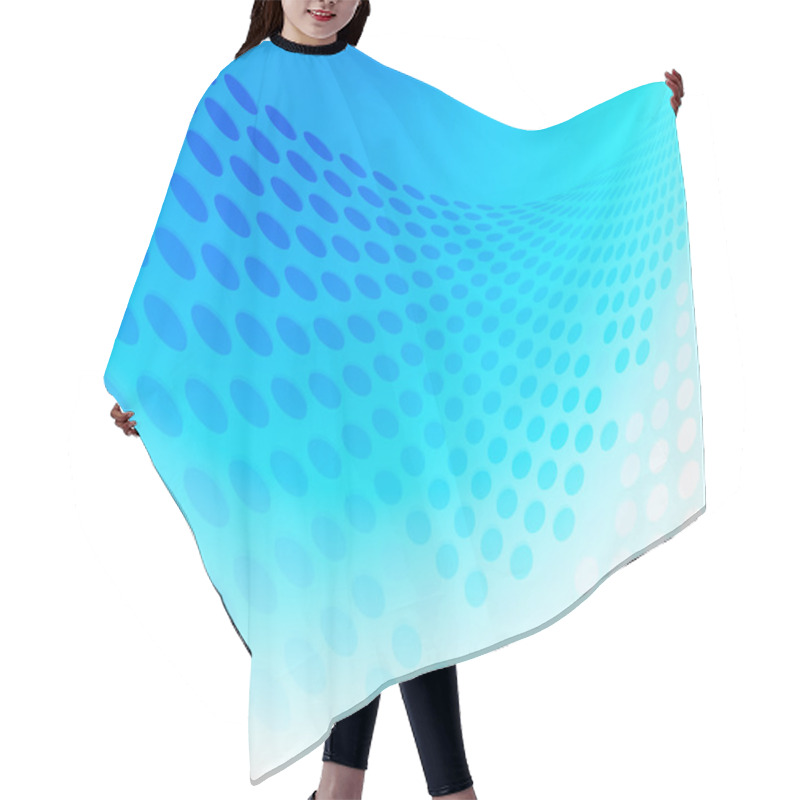 Personality  Blue Dots Background Hair Cutting Cape