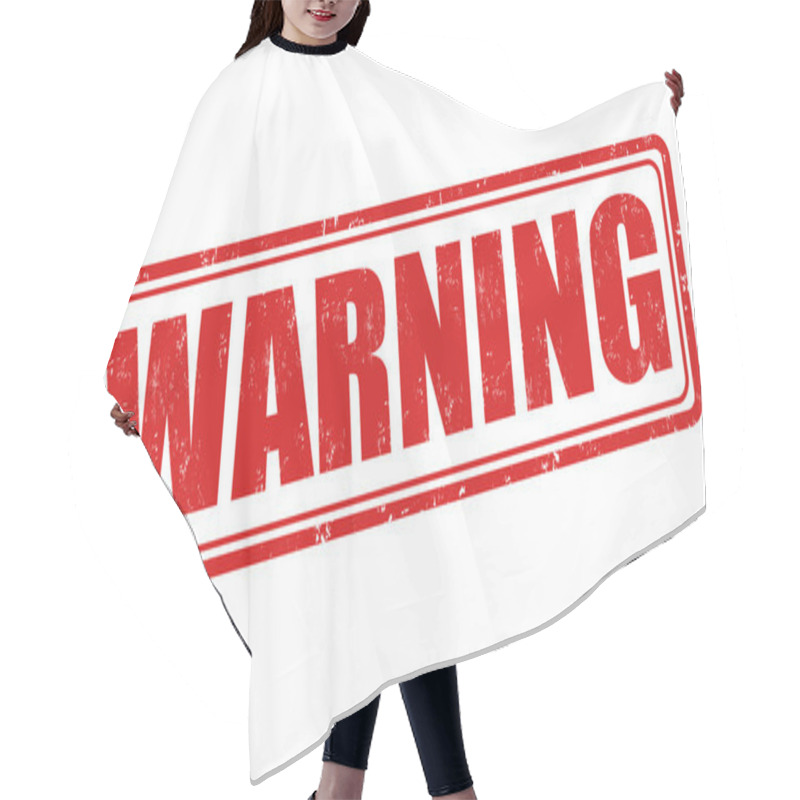 Personality  Warning Stamp Hair Cutting Cape