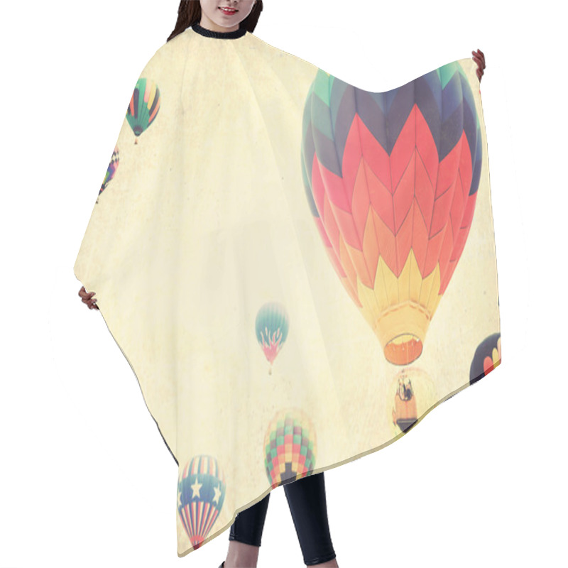 Personality  Textured Hot Air Balloons In Flight Hair Cutting Cape