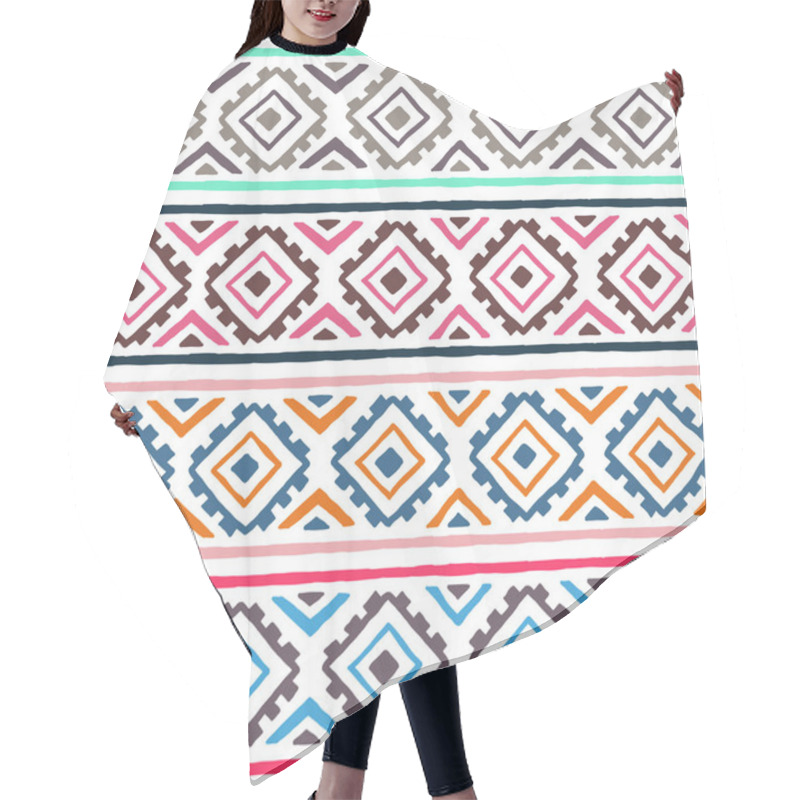 Personality  Ethnic Seamless Pattern. Geometric Ornament. Tribal Motifs. Summ Hair Cutting Cape