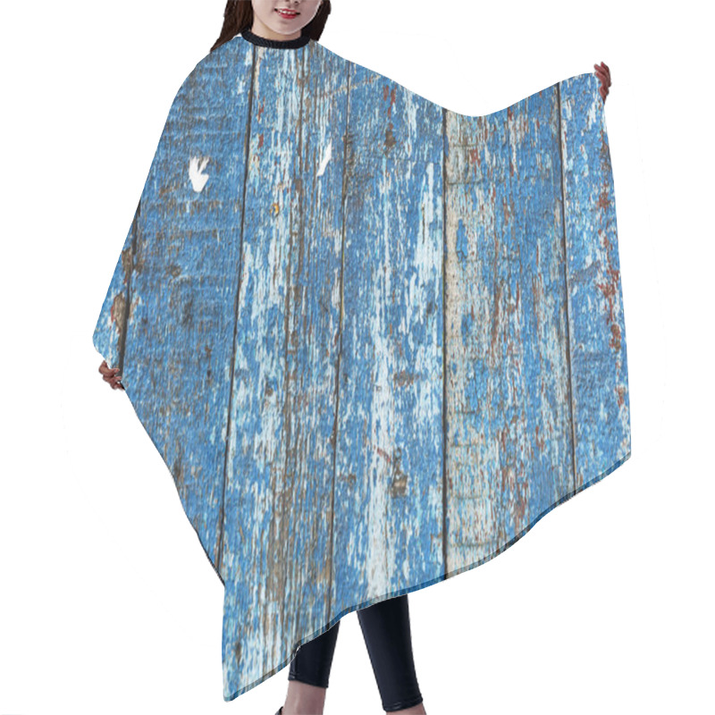 Personality  Old Shabby Wooden Fence Background With A Trace Of Ads.  Hair Cutting Cape