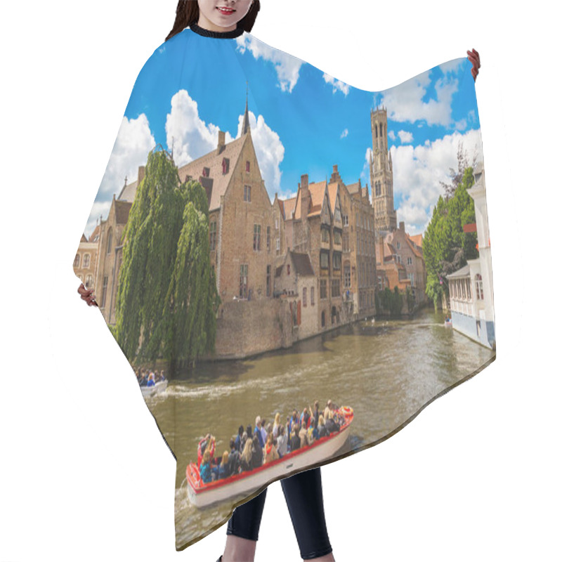 Personality  Bruges Canal And Belfry Tower Hair Cutting Cape