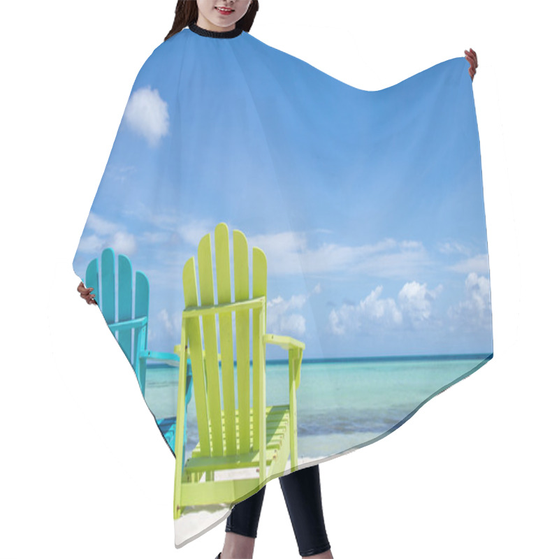 Personality  Caribbean Beach Chairs Hair Cutting Cape