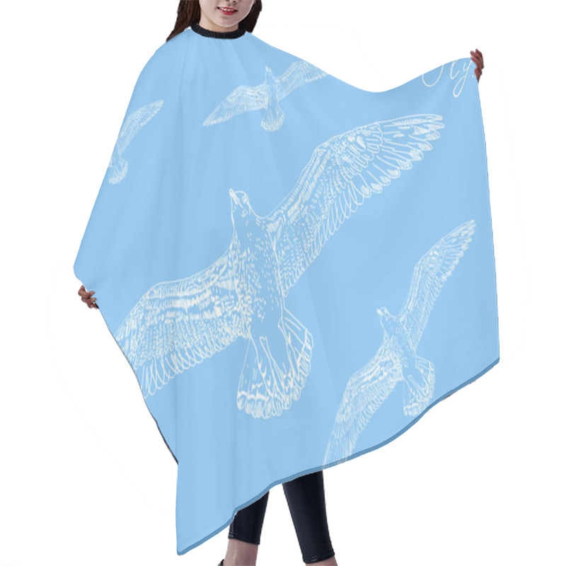 Personality  Seagull Background Hair Cutting Cape