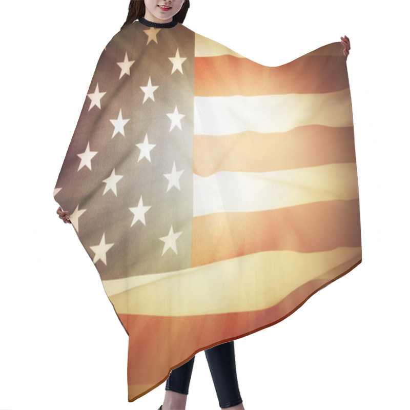 Personality  American Flag Hair Cutting Cape