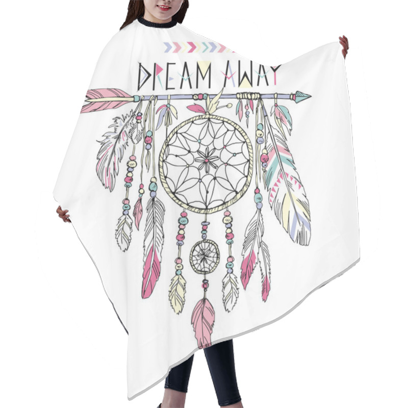 Personality  Hand Drawn Dream Catcher Hair Cutting Cape