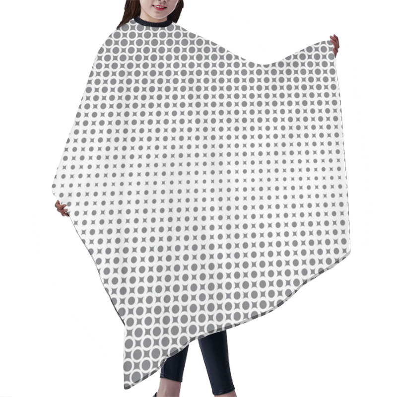 Personality  Abstract Halftone Background Hair Cutting Cape