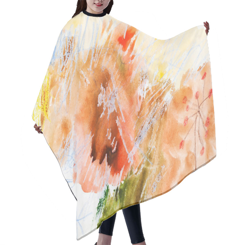 Personality  Child's Painting - Girl In Autumn Forest Hair Cutting Cape