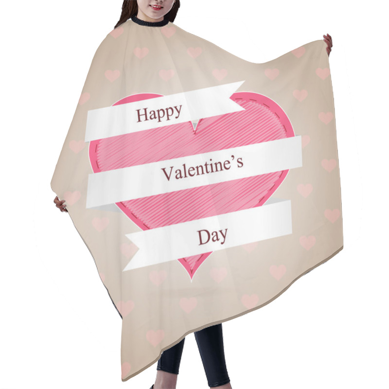 Personality  Valentine Day Background. Vector Illustration. Hair Cutting Cape