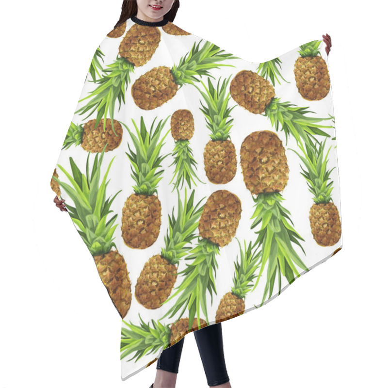 Personality  Pineapple Seamless Pattern Hair Cutting Cape