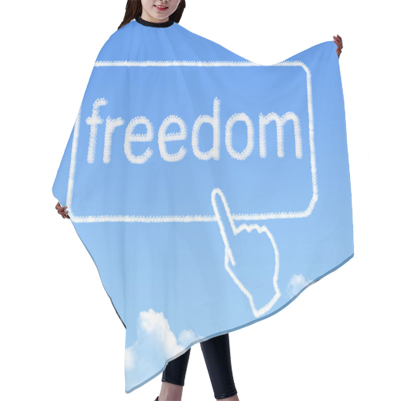 Personality  Freedom Message Cloud Shape Hair Cutting Cape