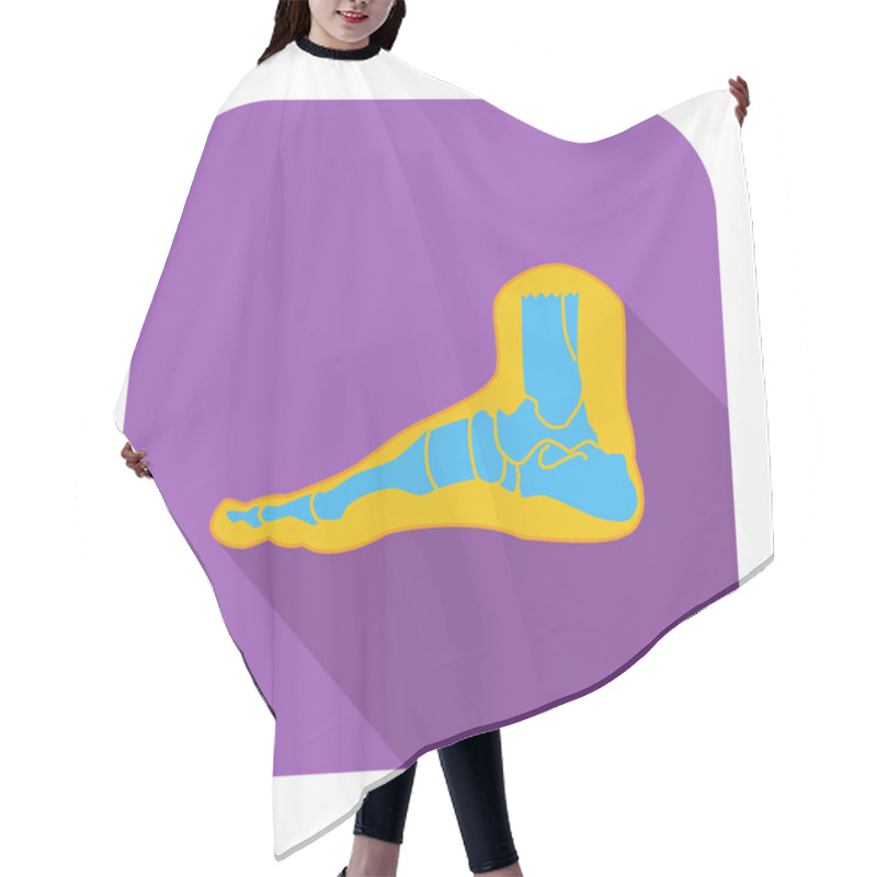 Personality  Foot Anatomy Icon. Hair Cutting Cape