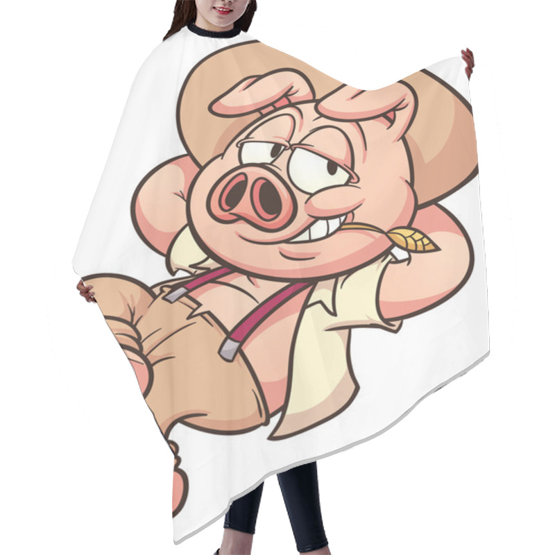 Personality  Lazy Pig Hair Cutting Cape