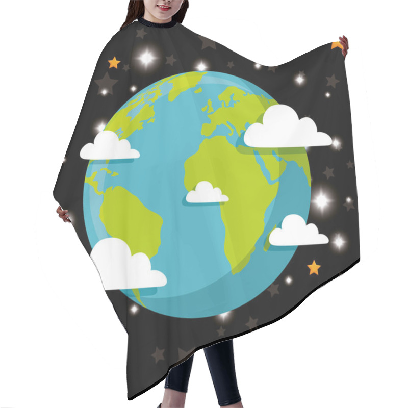 Personality  Universe Planets Space Concept Hair Cutting Cape