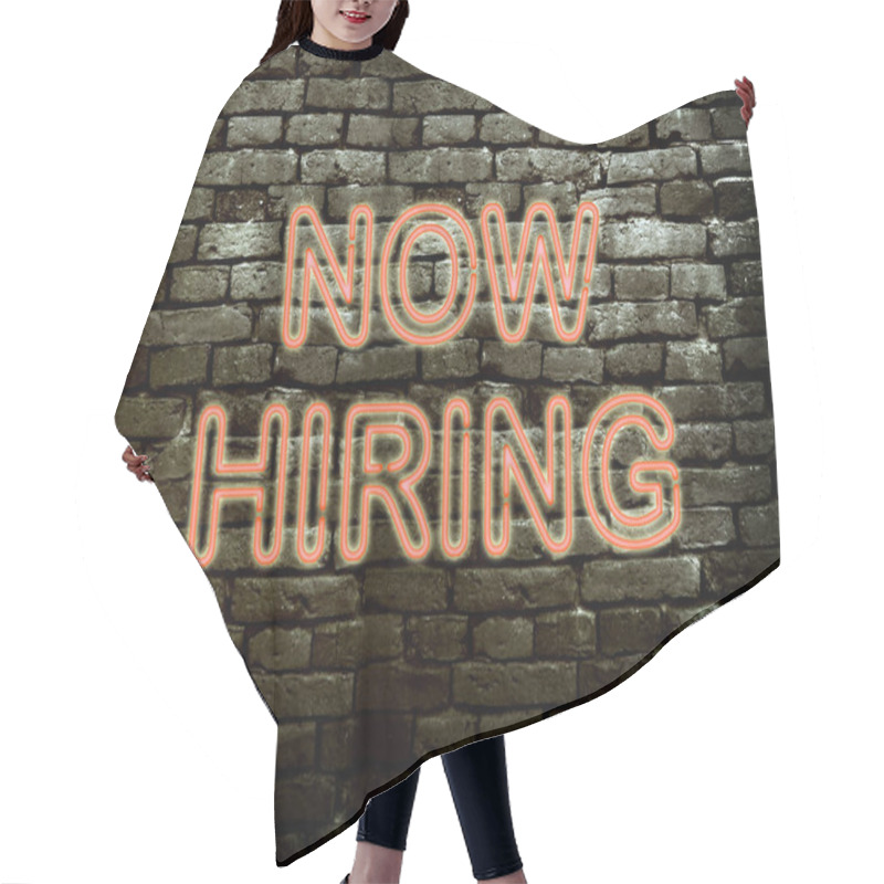 Personality  Neon Now Hiring Sign Hair Cutting Cape