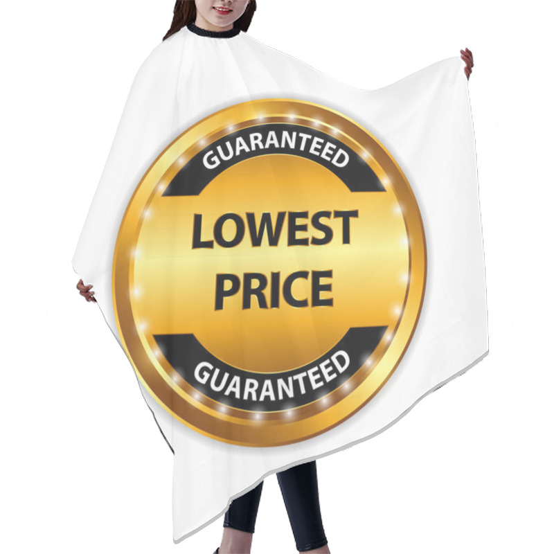 Personality  Lowest Price Guarantee Gold Label Sign Template Hair Cutting Cape