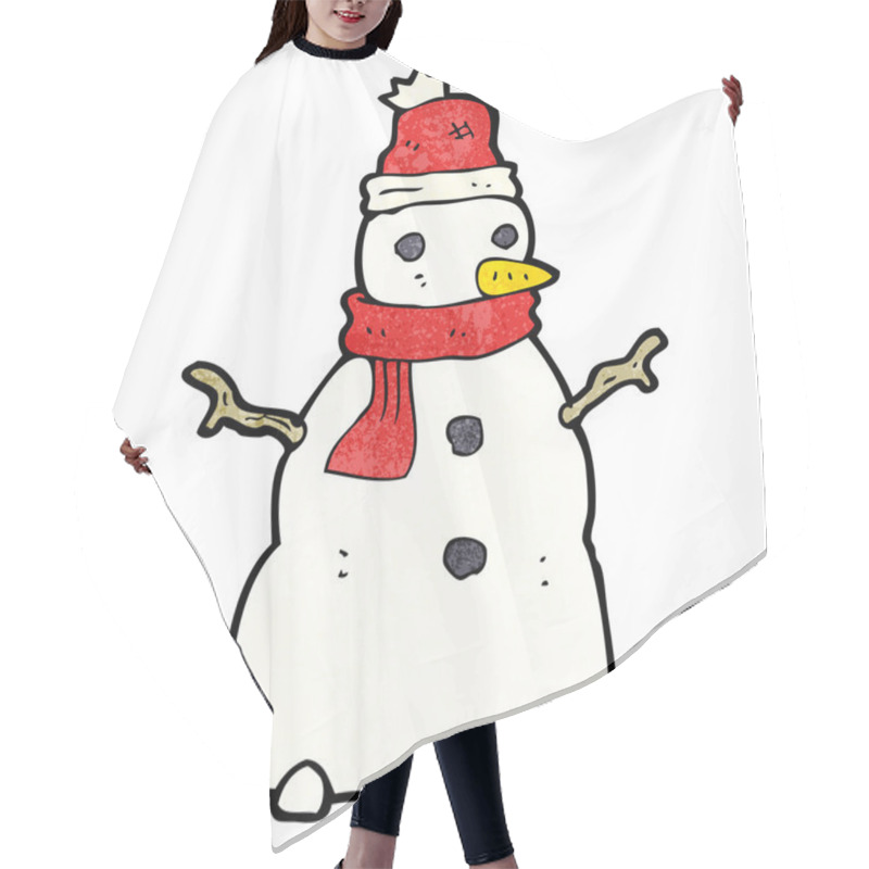 Personality  Traditional Snowman Hair Cutting Cape