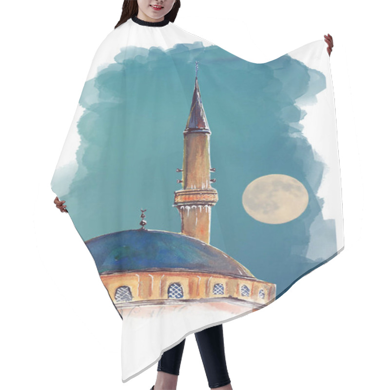 Personality   Muslim Mosque Illustration Art Hair Cutting Cape