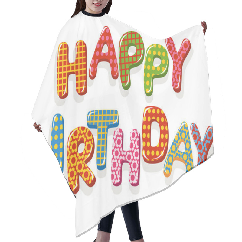 Personality  Happy Birthday Letters Hair Cutting Cape