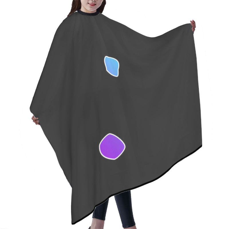 Personality  Antigua And Barbuda Blue Gradient Vector Icon Hair Cutting Cape