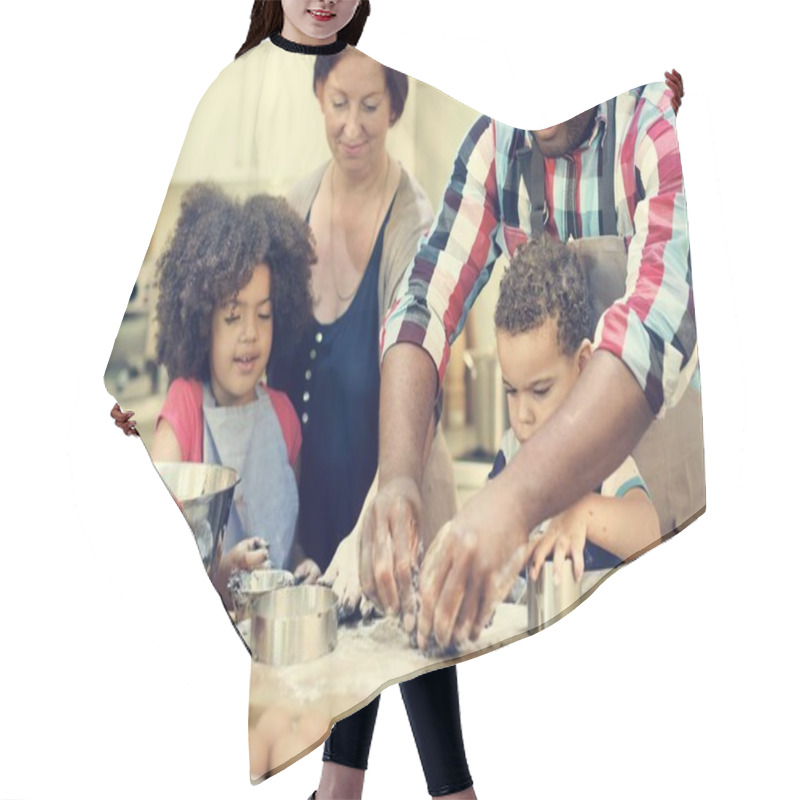 Personality  Family Cooking Together Hair Cutting Cape