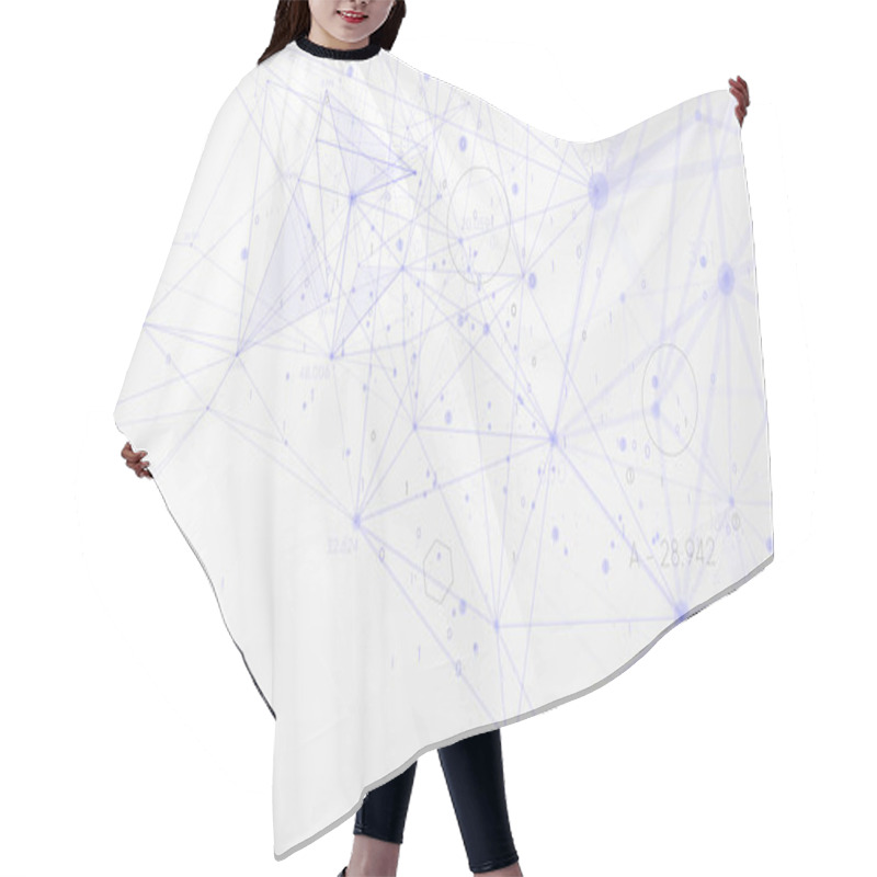 Personality  Connected Dots And Lines Polygons Plexus, Futuristic Technology For Processing Information Flow, Digital Big Data Network, Vector Illustration Hair Cutting Cape