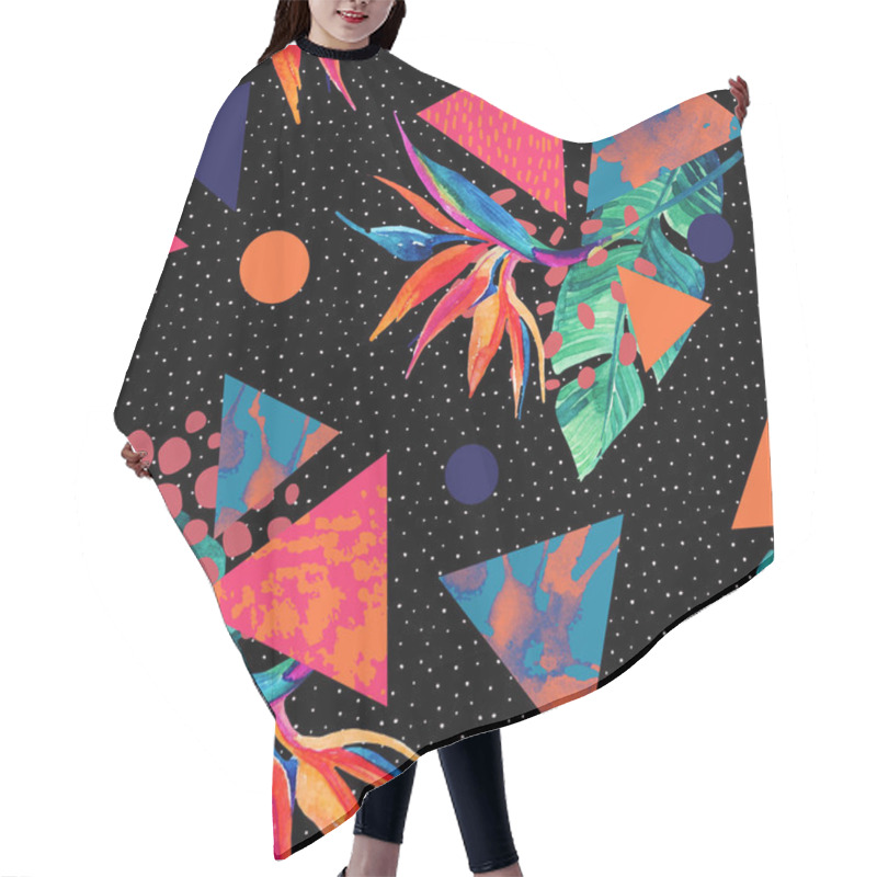 Personality  Abstract Tropical Summer Design In Minimal Style. Hair Cutting Cape