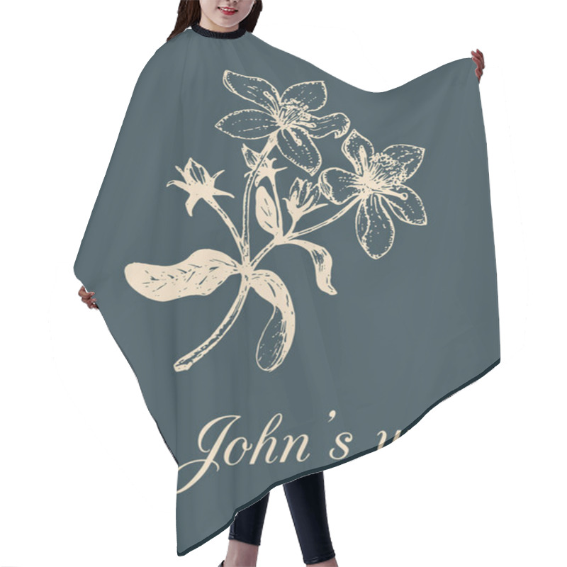 Personality  Hand Drawn Botanical Sketch Hair Cutting Cape