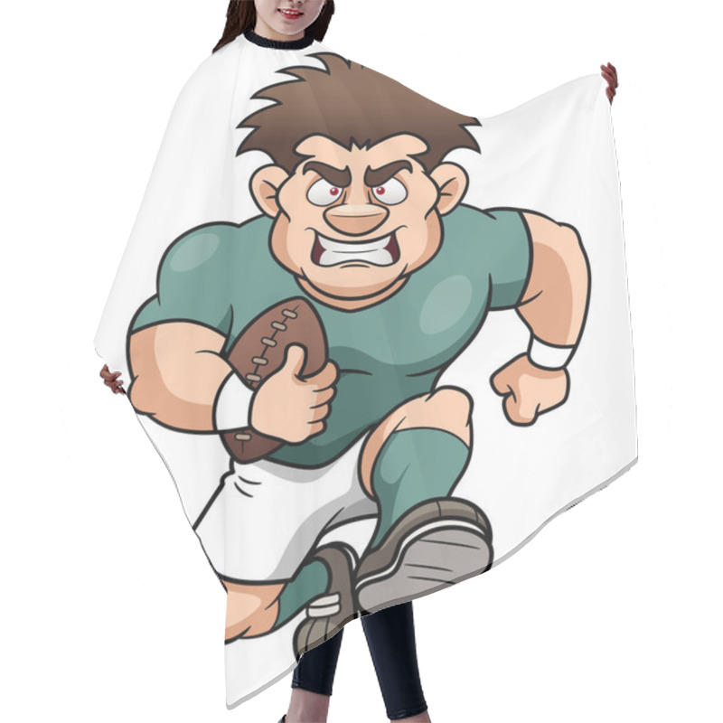 Personality  Cartoon Rugby Player Hair Cutting Cape