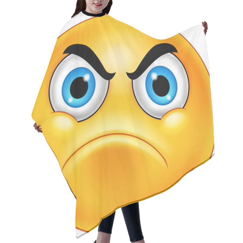 Personality  Cartoon Annoyed Smiley Emoticon Hair Cutting Cape