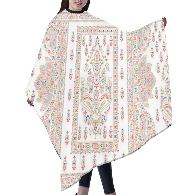 Personality  Seamless Brown Border On White Background With Traditional Asian Design Elements Hair Cutting Cape