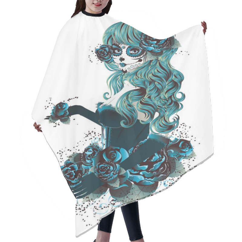 Personality  Day Of Dead Girl Hair Cutting Cape