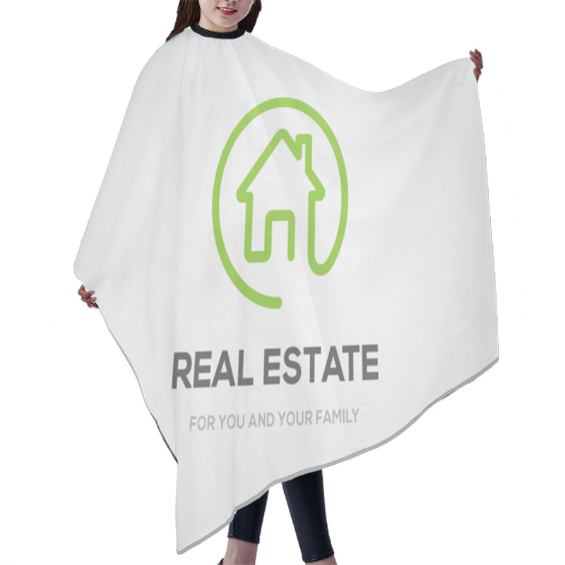 Personality  Real Estate Logo Hair Cutting Cape