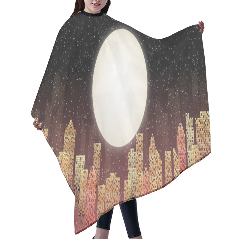 Personality  Moon Viewing Fifteen Nights Landscape Background Hair Cutting Cape