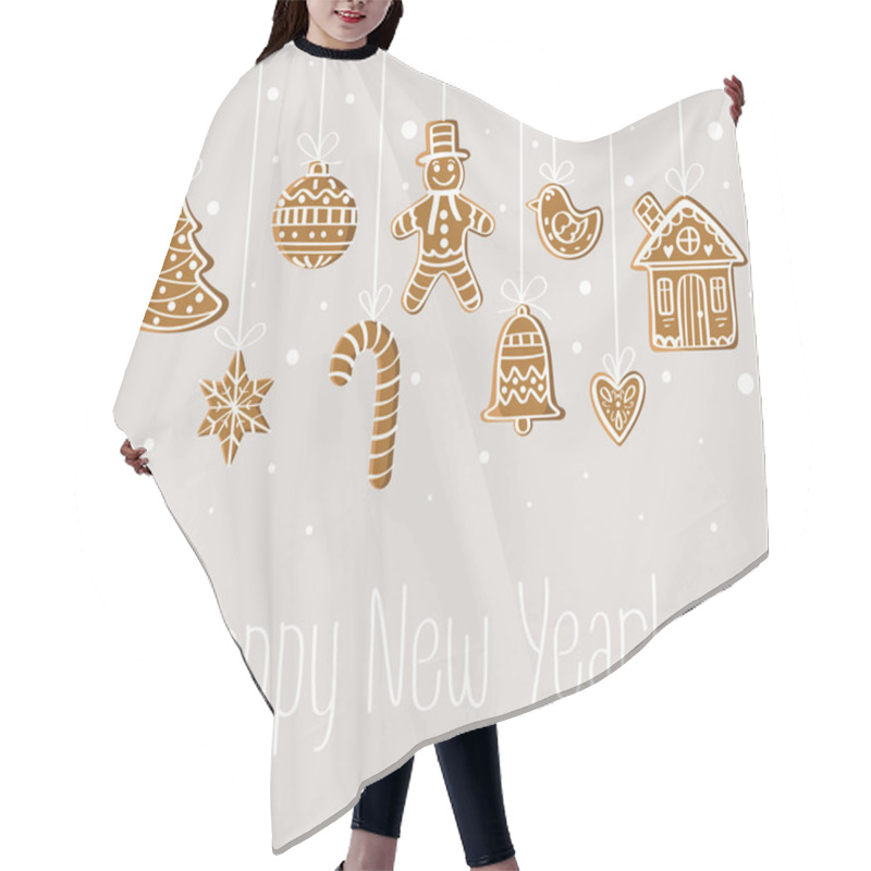 Personality  New Year Card Hair Cutting Cape