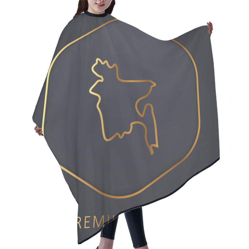 Personality  Bangladesh Golden Line Premium Logo Or Icon Hair Cutting Cape